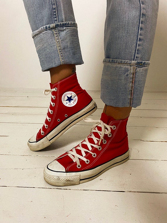 80's/90's Red Converse All Star | size 7 - image 4