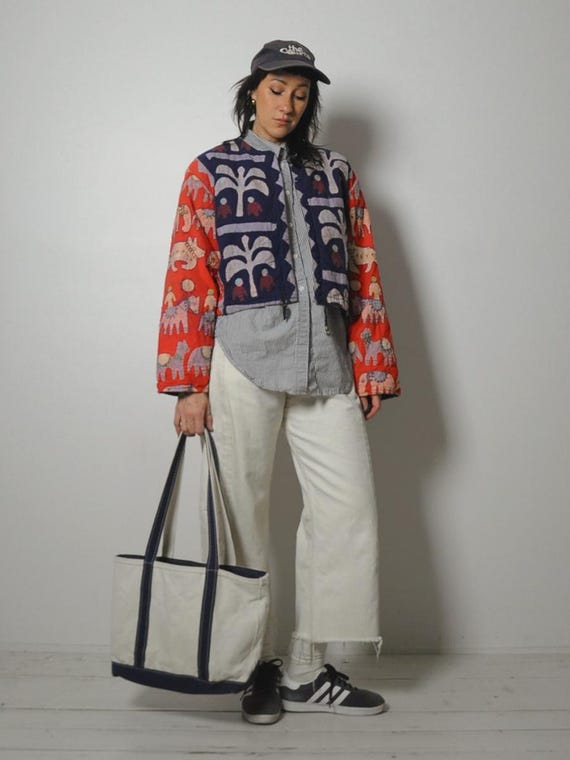 1980's Novelty India Patchwork Jacket - image 7
