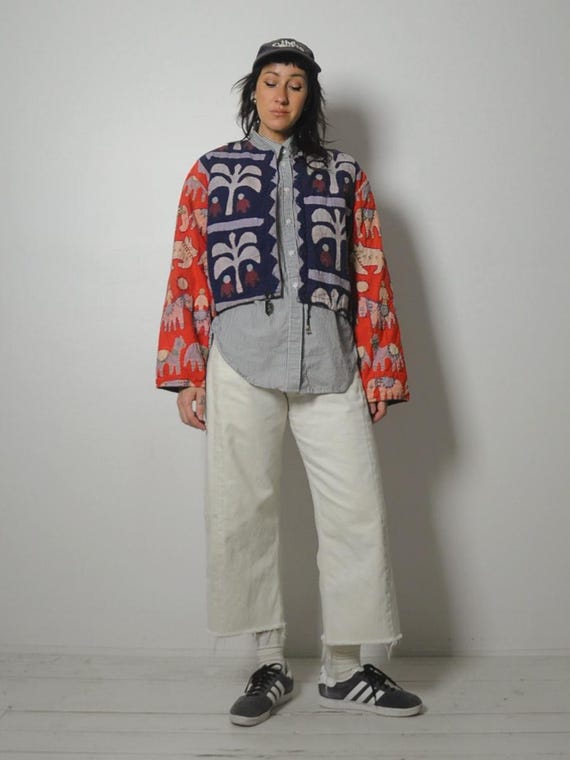 1980's Novelty India Patchwork Jacket - image 6