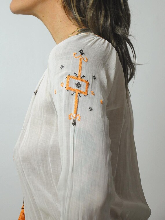 1920's Hungarian Embroidered Dress - image 10