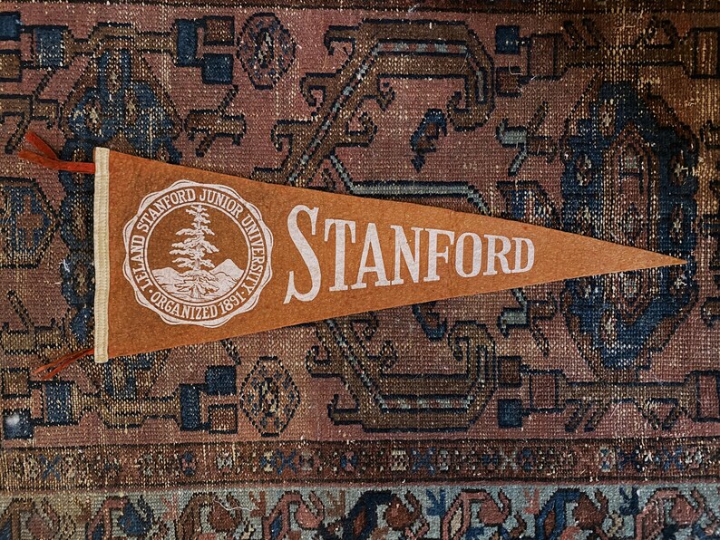 Banderín de fieltro de la Universidad de Stanford de 1930 imagen 1