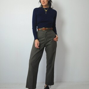 1940's Olive Green Trousers 33x28.5 image 6
