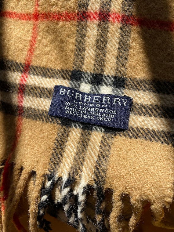 Bufanda Burberry de lana de cordero anos 80 Etsy Espana