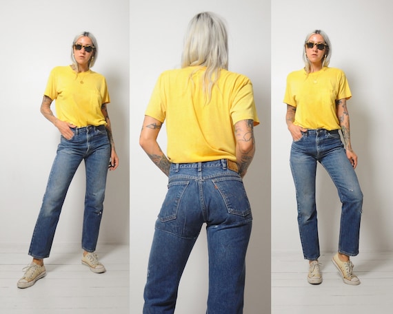 Faded Lee Patched Jeans 30x29.5