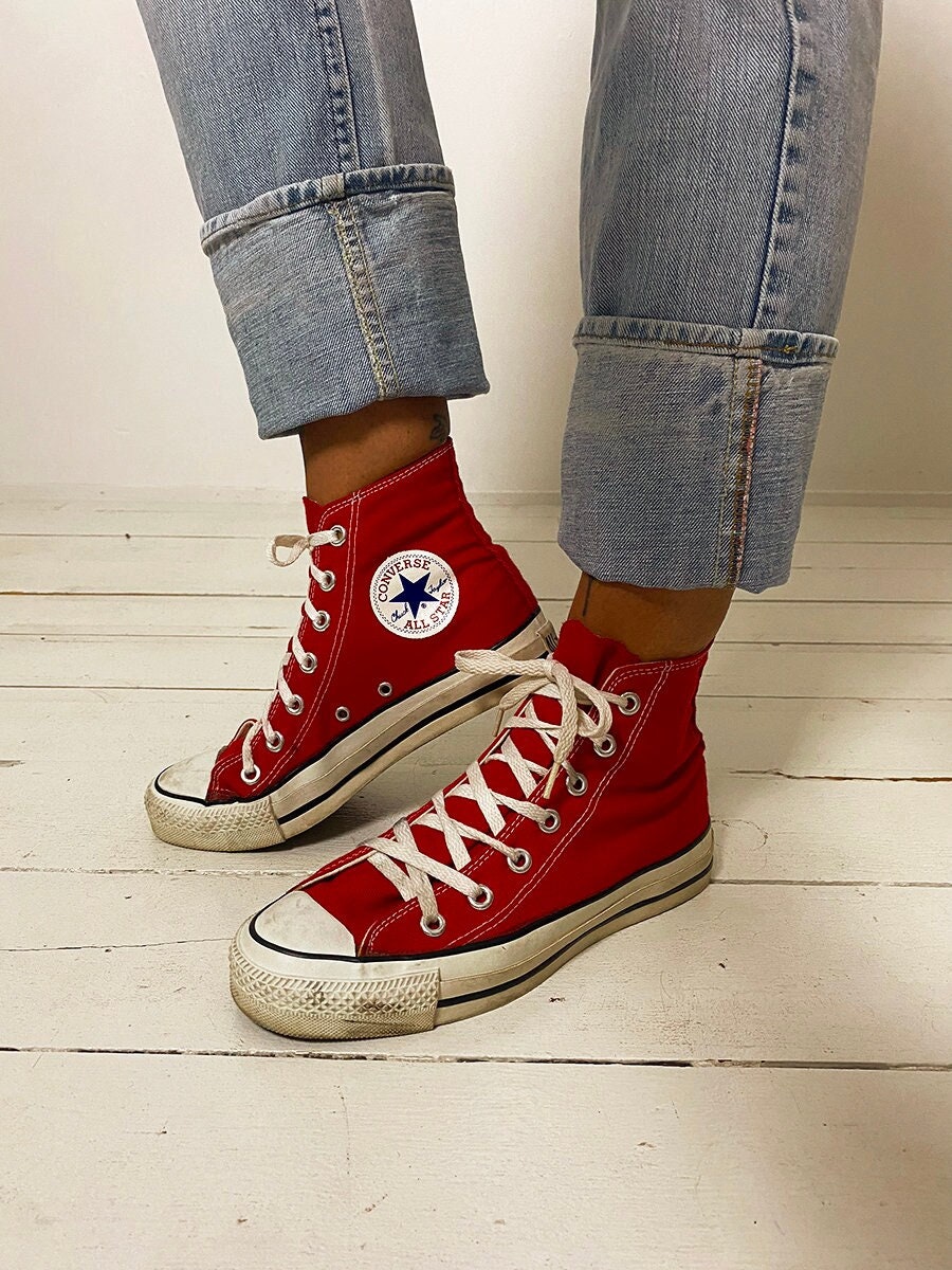 Propiedad Fuerza motriz emparedado 80's/90's Red Converse All Star Size 7 - Etsy Hong Kong