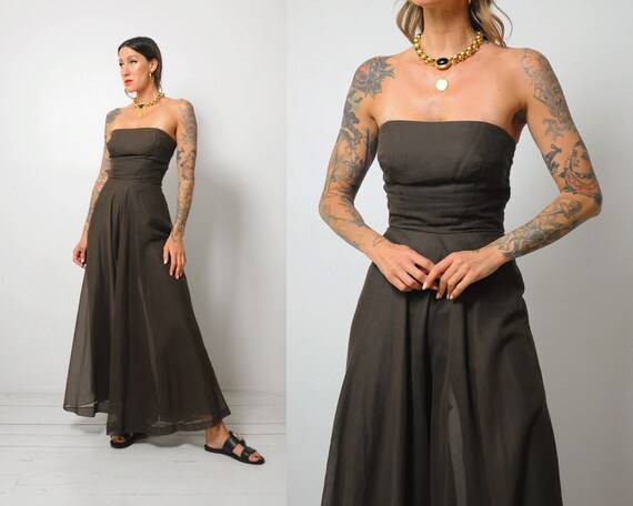 70's Coco Strapless Palazzo Jumpsuit