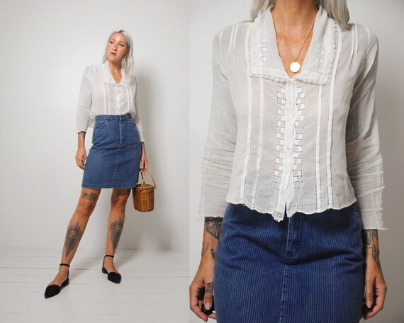 Cecilia Antique Handmade Blouse