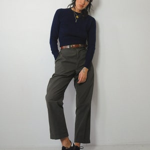 1940's Olive Green Trousers 33x28.5 image 5