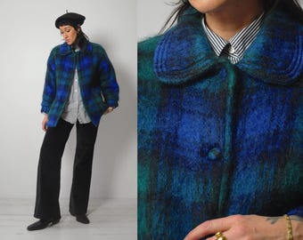 1980's Mohair Irish Plaid Coat