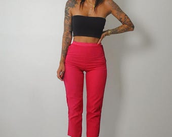 cigarette trousers side zip 1950's Side Zip Cigarette Pants
