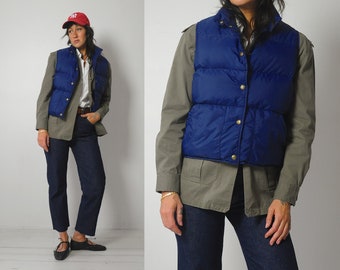 Navy LL Bean Puffer Down Vest