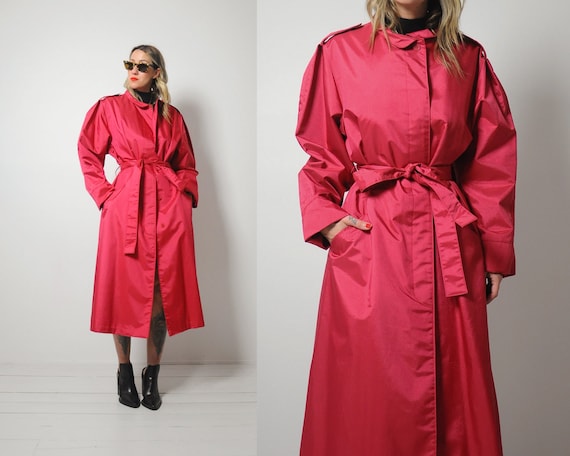 Raspberry Oversized Raincoat