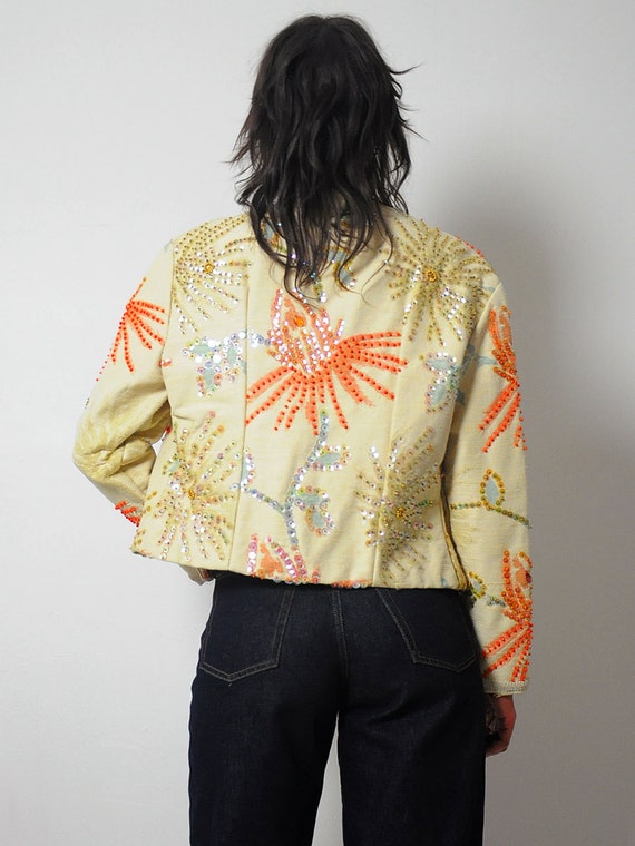 1960's Sequined Floral Jacket - image 4