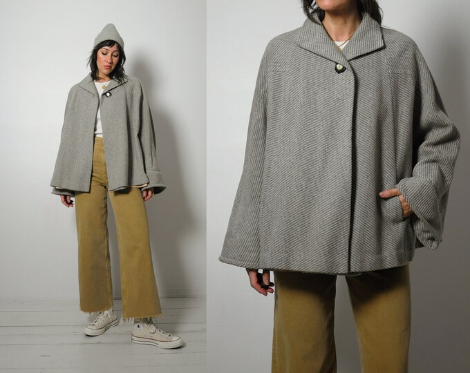 1950s Cream Wool Swing Coat