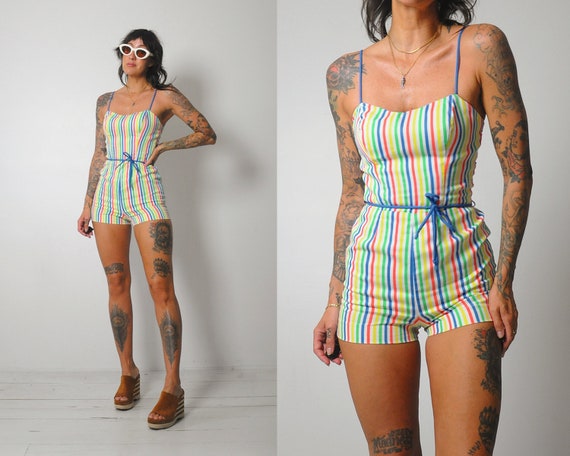 RESERVED Vintage 1970s Printed Velvet Playsuit
