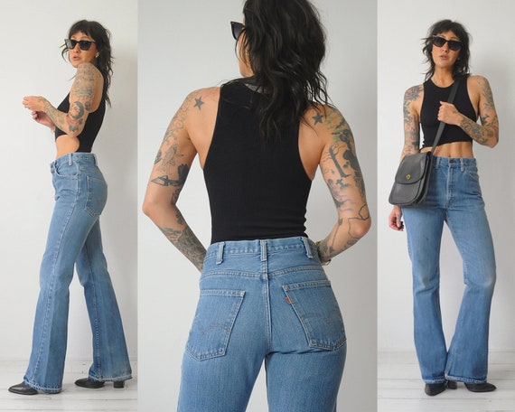 1970's Flared Levi's Jeans 32x35 - image 1