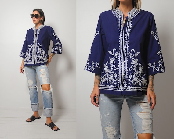 Nora Embroidered Floral Bouse