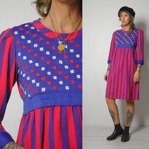 1960&#39;s Lydia de Roma Woven Striped Dress