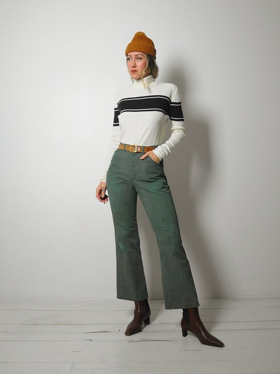 1970's Hunter Green Lee Jeans 30x28 