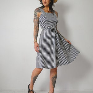 1970's Navy Striped Sundress image 5