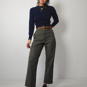 1940's Olive Green Trousers 33x28.5 image 2