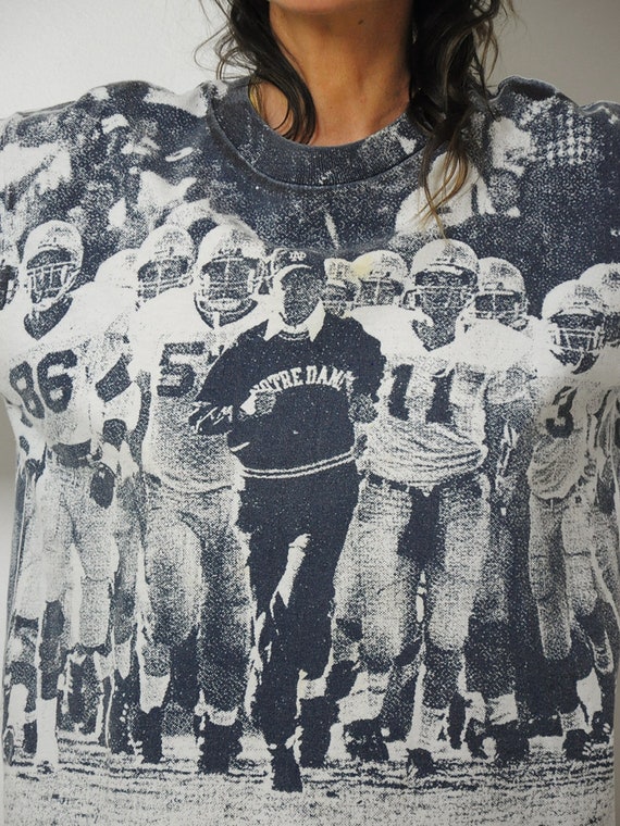 1980's Champion Notre Dame All Over Print Tee - image 9