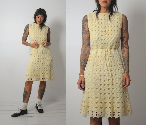 1960s crochet dress vintage Gem
