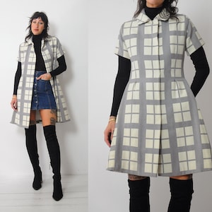 1960&#39;s Windowpane Plaid Coat