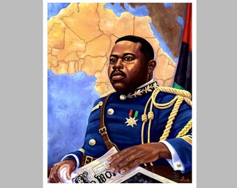President-General Garvey, Marcus Garvey Portrait Wall Art (Fine Art Print)