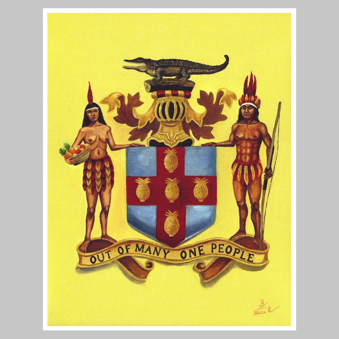 Jamaican Coat of Arms fine Art Prints Etsy