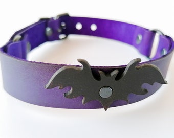 collar/choker - Bat (purple collar)