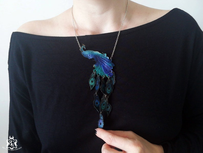 Peacock Necklace incl. jewelry box
