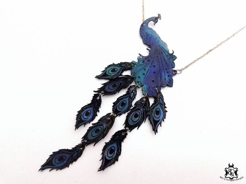 Peacock Necklace incl. jewelry box