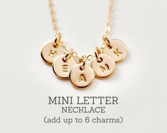 Tiny Initial Necklace • Gold Filled or Sterling Silver - Letter Charm Necklace - Mothers Day Gift for Her - Bridesmaid - New Mom - Birthday