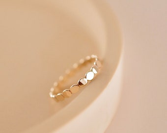 Gold Beaded Dot Ring | 14k Gold Filled Beaded Ring