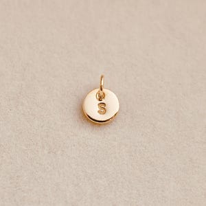 Tiny Letter Disc Charm • Add On Charm