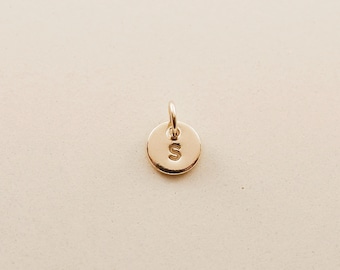 Tiny Letter Disc Charm • Add On Charm