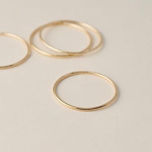 Smooth Stacking Ring • Gold Filled or Sterling Silver - Thin Stacking Stackable Ring