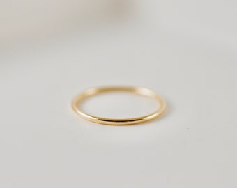 Smooth Stacking Ring • Gold Filled or Sterling Silver - Thin Stacking Stackable Ring