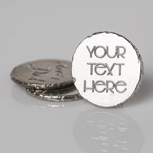 Personalized Pocket Coin with Custom Engraving, Custom Worry Stone or Memorial Coin, Personalized Encouraging Gift, Pewter Pocket Token