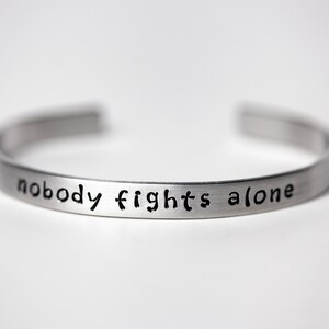 Nobody fights alone bracelet clearance