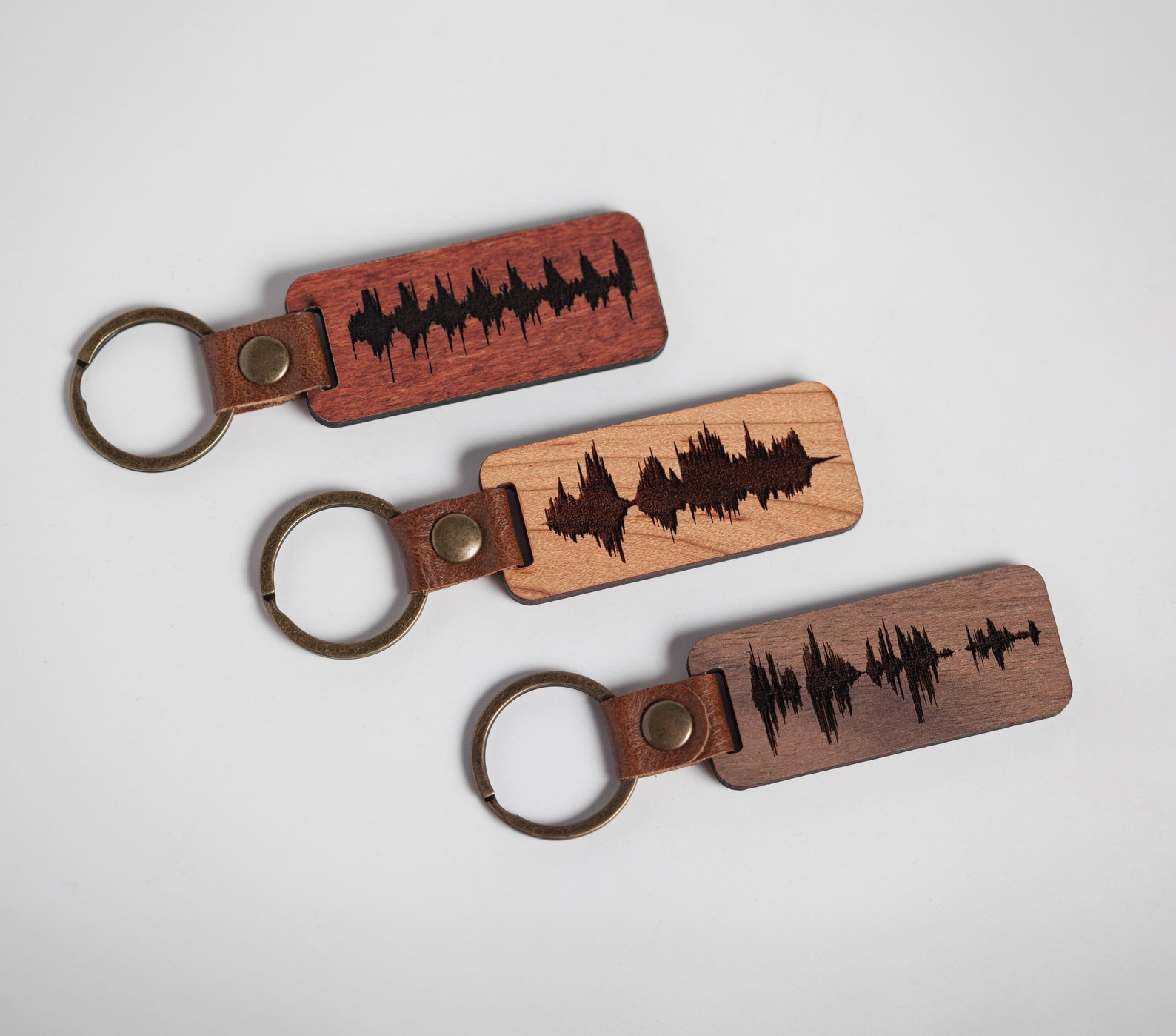 Custom sound wave keychain - Father's Day gift 2026 - $25-45