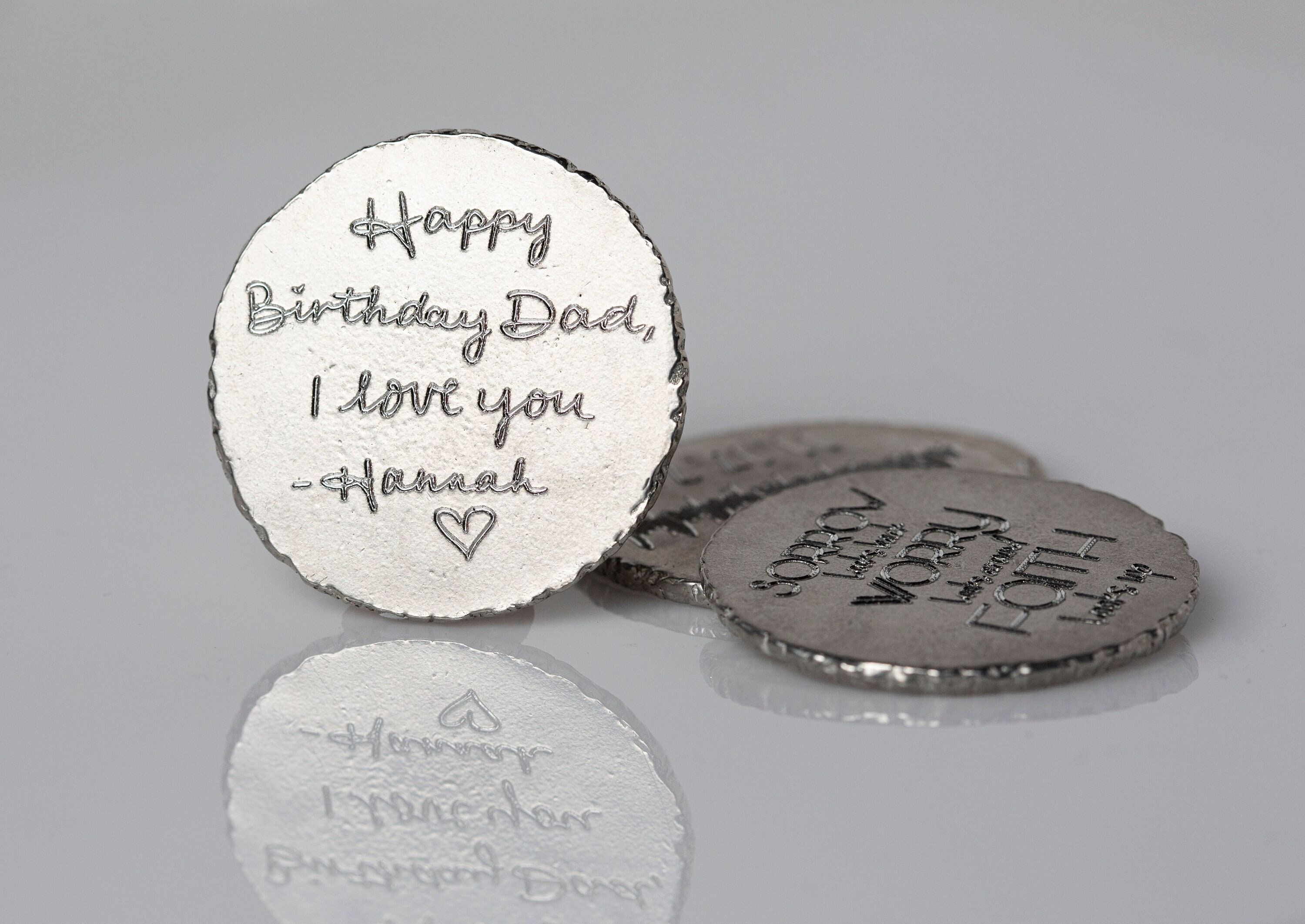 Personalized Handwriting Pocket Coin, Custom Memorial Token or Worry Stone, Inspirational Gift with Custom Handwriting, Memorial Coin