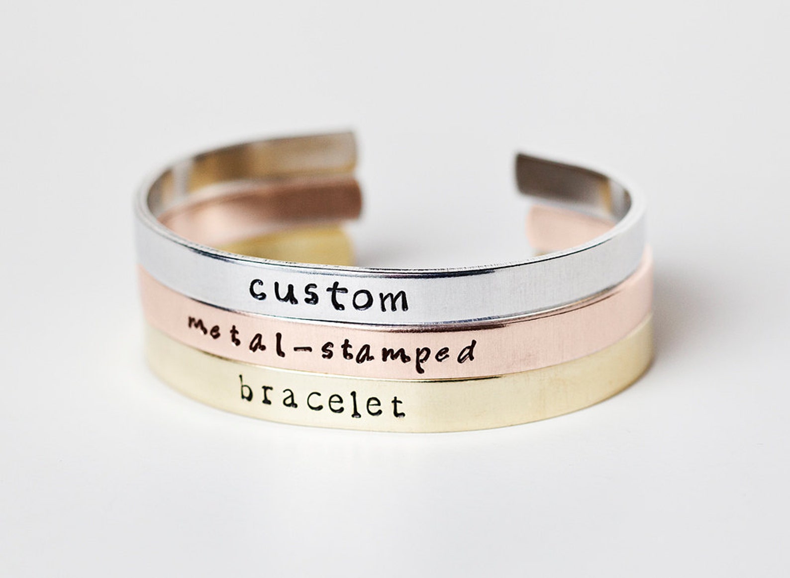 Custom MetalStamped Cuff Bracelet Personalized Jewelry Etsy