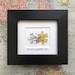 TWO Map location jigsaw artwork - Mini Frame - personalised gift 