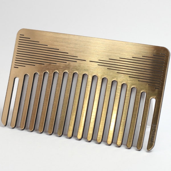 Gold Pin Stripe GoComb Wallet & Travel Hair Comb
