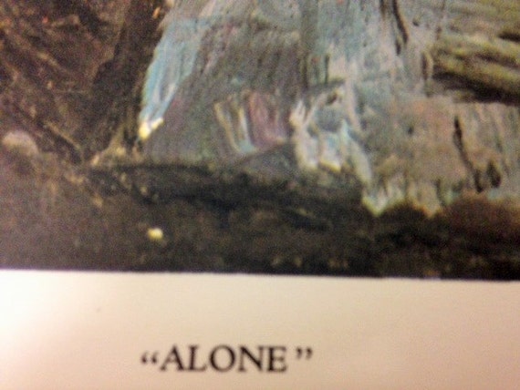 Margaret Keane 70s ヴィンテージ　ポスター 額付「ALONE」 Margaret Keane 70s ヴィンテージ ポスター 額付「ALONE」