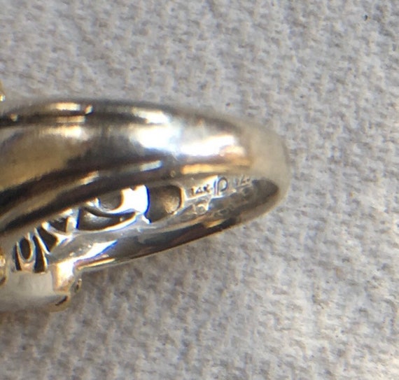 Designer 14k Sterling Silver Citrine Ornate Scrol… - image 6