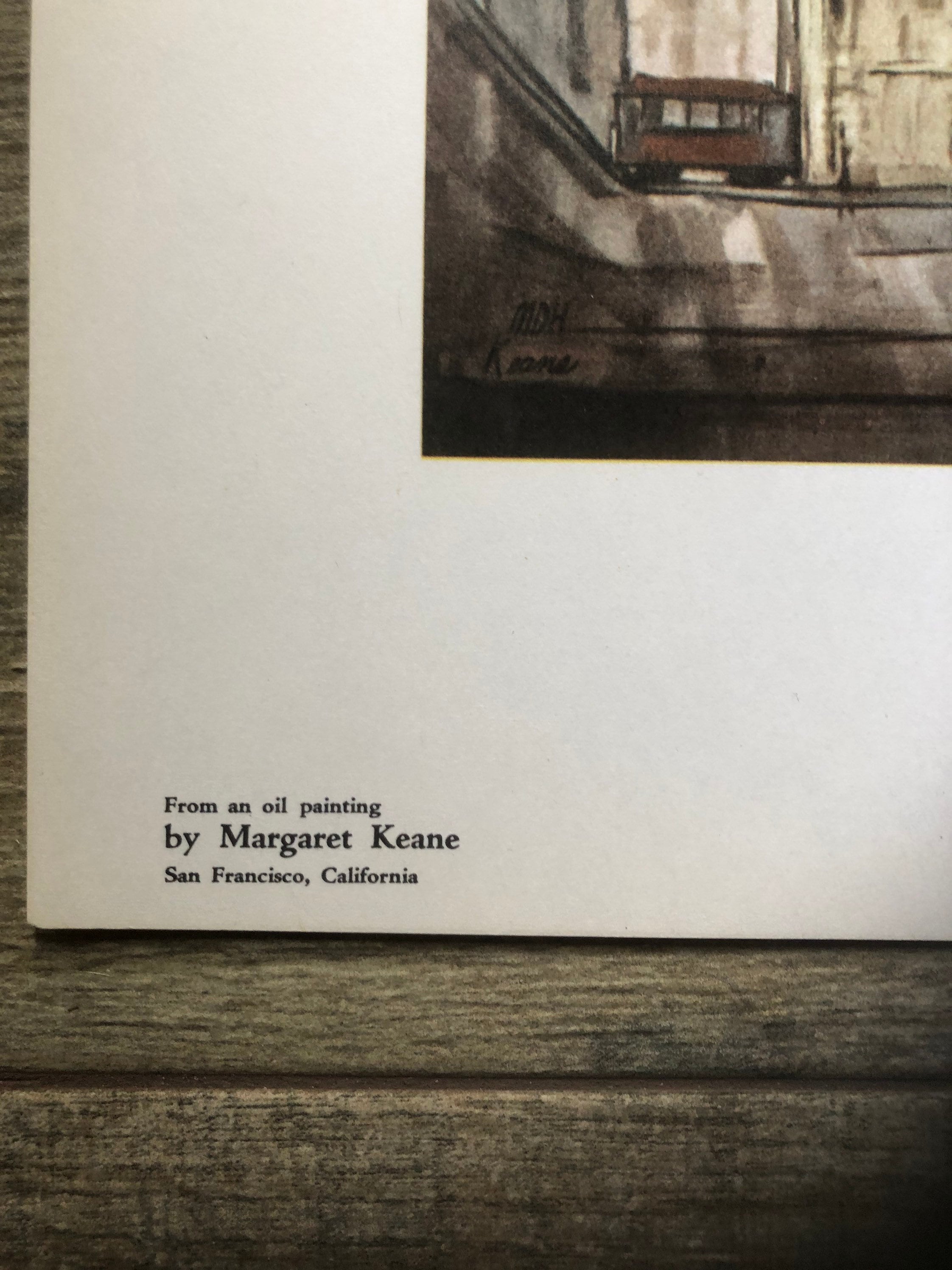 Margaret Keane Vintage Lithograph DESTINY + FREE PRINT Retro Goth