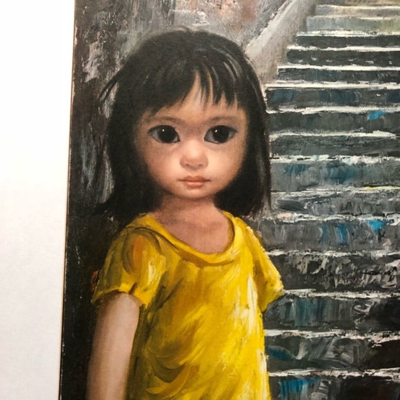 Walter Margaret Keane Vintage Lithograph Print GIRL OF